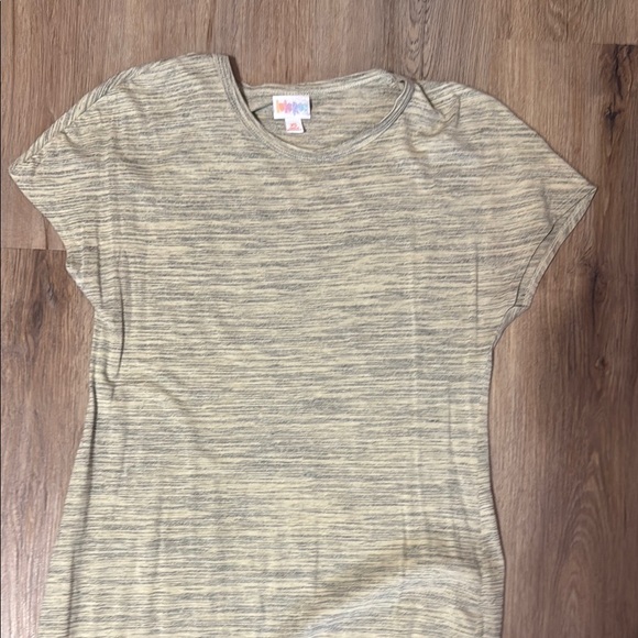 LuLaRoe Maria Maxi Dress in Green Gray Cream Heather LIKE NEW - Picture 5 of 8